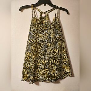 Pixley Blue & Yellow Print Tank Size S